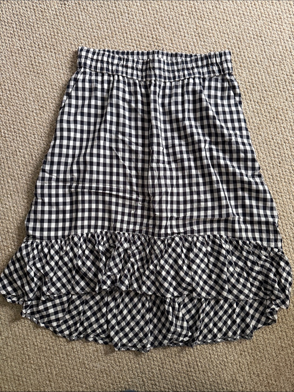 J. Crew Gingham High-Low Ruffle Skirt - Picture 6 of 6